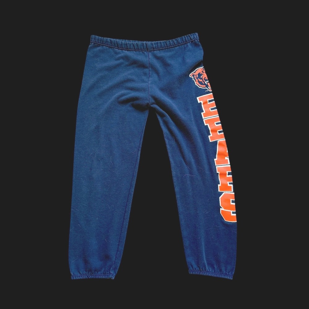 Vintage Logo 7 Chicago Bears Sweatpants Large Navy Blue NFL Made in USA